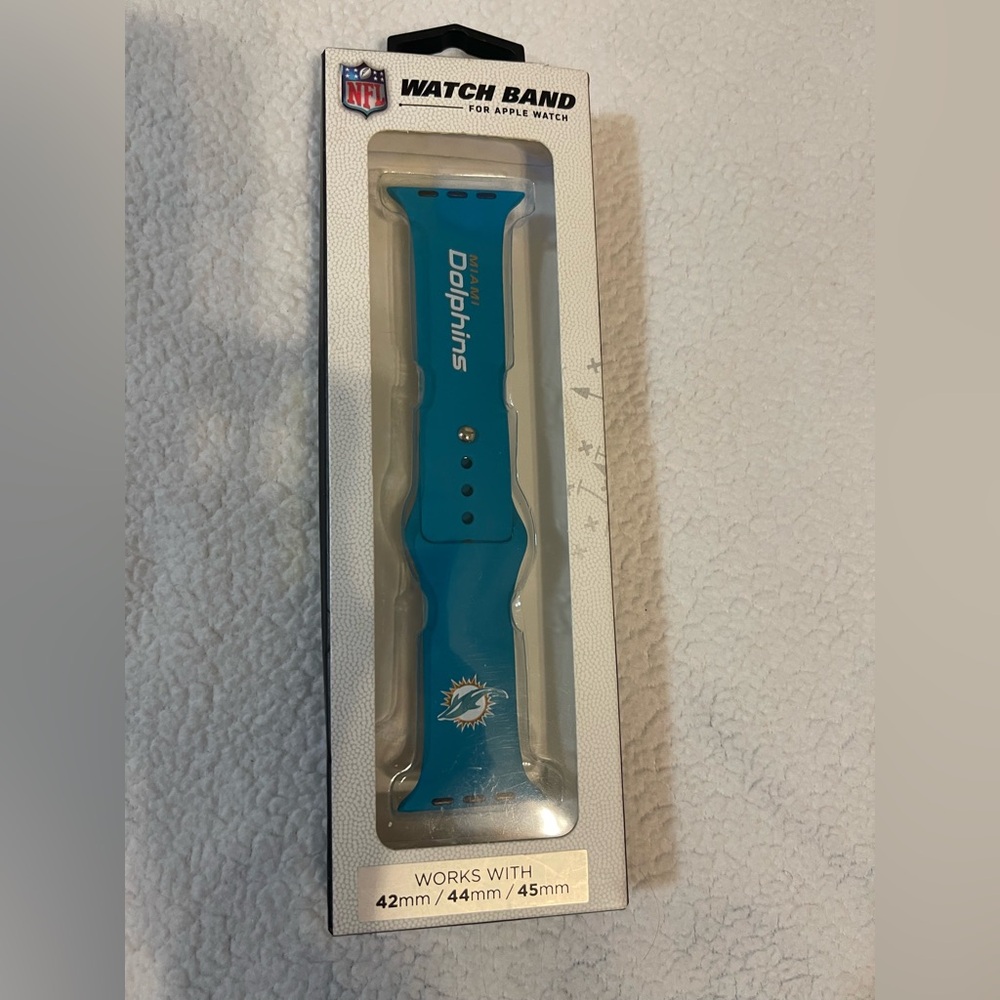 Miami Dolphins Blue Apple Watch Band